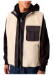 Thumbnail Blouson écru en maille sherpa pourvu d'une coupe droite et d'un col montant - Image 2