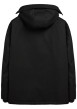 Thumbnail Parka à capuche noire unie zippée à coupe droite avec des grandes poches - Image 2