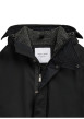 Thumbnail Parka à capuche noire unie zippée à coupe droite avec des grandes poches - Image 3