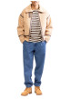 Thumbnail Blouson beige en sherpa avec une coupe ample et un col aviateur