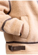 Thumbnail Blouson beige en sherpa avec une coupe ample et un col aviateur - Image 3