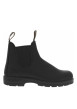 Thumbnail Boots en cuir noires à talon décroché bas et soufflets élastiqués - Image 2