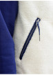Thumbnail Blouson sans manches écru et bleu uni en sherpa avec un col montant - Image 7