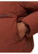 Thumbnail Doudoune à capuche rouille matelassée à coupe droite et à manches longues - Image 6