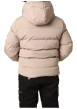 Thumbnail Doudoune beige matelassée avec un col à capuche et cordons de serrage - Image 2