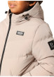 Thumbnail Doudoune beige matelassée avec un col à capuche et cordons de serrage - Image 3