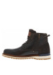 Thumbnail Bottines en cuir brunes à talon plat avec un zip et des lacets ronds - Image 3
