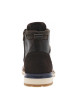 Thumbnail Bottines en cuir brunes à talon plat avec un zip et des lacets ronds - Image 4