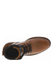 Thumbnail Bottines en cuir tan à talon plat avec des lacets et un zip latéral - Image 5