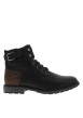 Thumbnail Bottines noires à talon décroché bas avec des lacets ronds et un zip latéral - Image 2