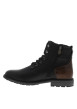 Thumbnail Bottines noires à talon décroché bas avec des lacets ronds et un zip latéral - Image 3