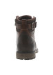 Thumbnail Bottines cognac à talon décroché bas avec des lacets ronds et un zip latéral - Image 4