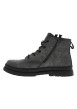 Thumbnail Bottines grises avec semelle à talon plat pourvues de lacets et zip latéral - Image 3