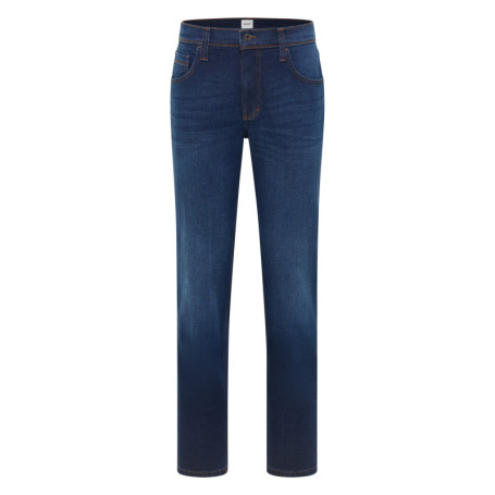 Jean en coton indigo à coupe droite pourvu...