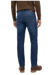 Thumbnail Jean en coton indigo à coupe droite pourvu d'une fermeture à zip et bouton - Image 3