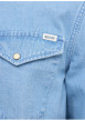 Thumbnail Chemise Duver en coton ciel à coupe droite pourvue d'un col à revers - Image 4