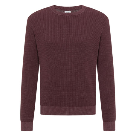 Pull Edward en coton bordeaux à coupe droite...