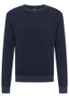 Thumbnail Pull Edward en coton bleu à coupe droite pourvu d'un col rond