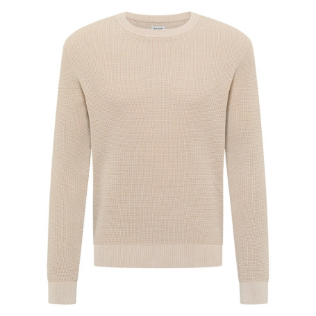 Pull Edward en coton beige à coupe droite...
