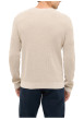 Thumbnail Pull Edward en coton beige à coupe droite pourvu d'un col rond - Image 3