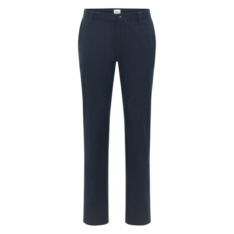 Pantalon chino marine à coupe droite pourvu...