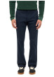 Thumbnail Pantalon chino marine à coupe droite pourvu d'une fermeture à zip et bouton - Image 2
