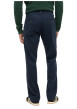 Thumbnail Pantalon chino marine à coupe droite pourvu d'une fermeture à zip et bouton - Image 3
