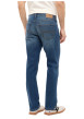 Thumbnail Jean Tramper en coton bleu à coupe droite pourvu d'une fermeture à zip et bouton - Image 3