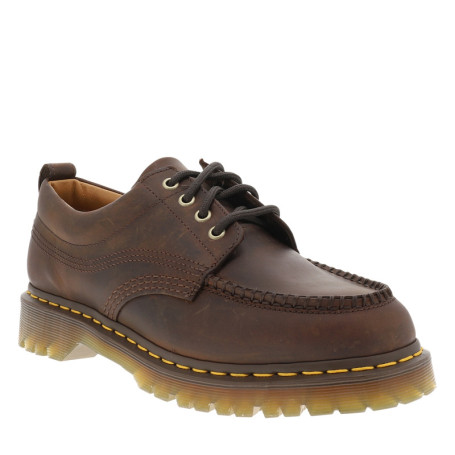 Mocassins Lowell en cuir marron à talon plateau...