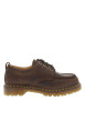 Thumbnail Mocassins Lowell en cuir marron à talon plateau pourvus de lacets ronds - Image 2