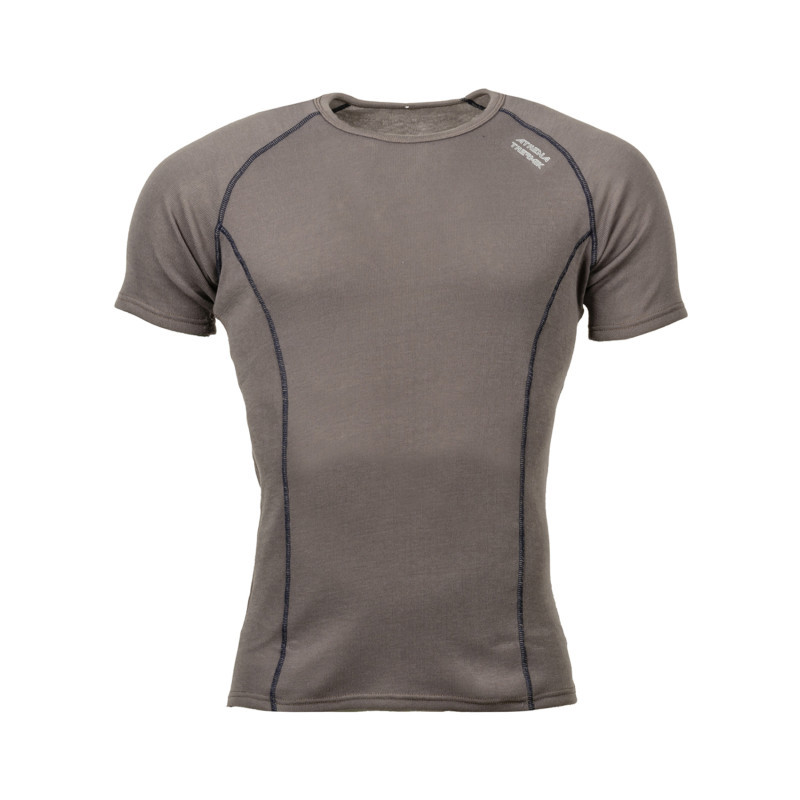Athena - T-shirt Athena Gris -. - T-shirt Athena    - Gris  - Coupe slim  - Manches courtes  - Col rond  - T-shirt sport gris uni