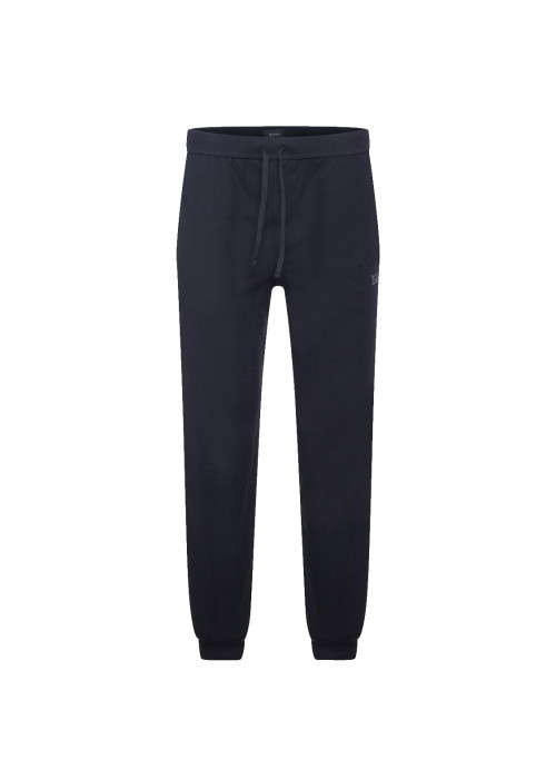 Jogging noir en coton uni avec une coupe slim