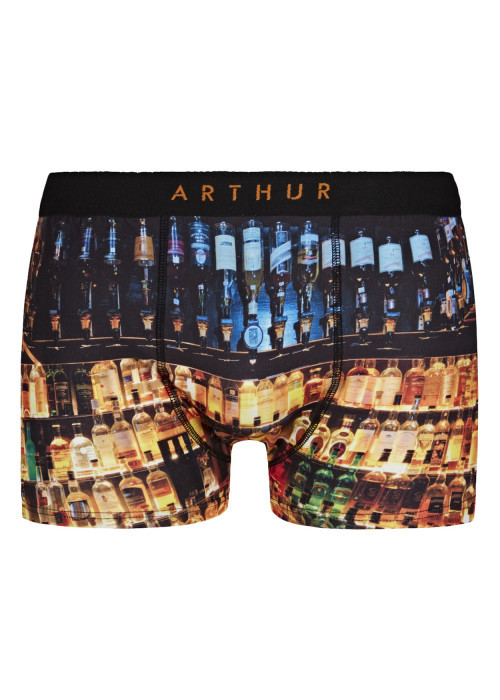 Boxer multicolore fantaisie en coton moulant