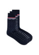Thumbnail Coffret de chaussettes hautes en coton mélangé marine coupe haute rayées, à pois et unies - Image 2