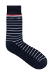 Thumbnail Coffret de chaussettes hautes en coton mélangé marine coupe haute rayées, à pois et unies - Image 4