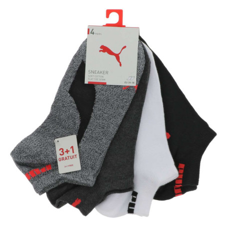 4 paires de Chaussettes basses unies noir...
