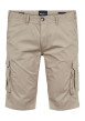 Thumbnail Short cargo en coton beige uni coupe regular fit avec quatre poches