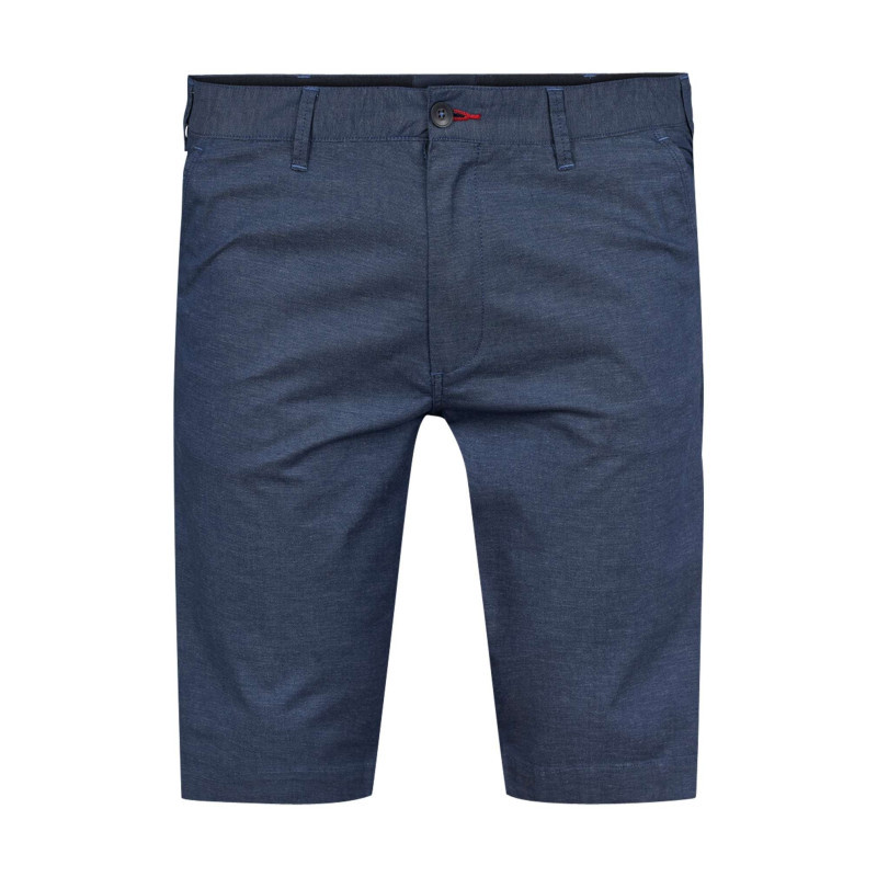 North 56°4 - Short En Coton Bleu Uni à Coupe Chino Et Une Fermeture Zippée Boutonnée - Bleu North 56°4 - Short En Coton Bleu Uni à Coupe Chino Et Une Fermeture Zippée Boutonnée - Bleu