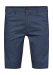 Thumbnail Short en coton bleu uni à coupe chino et une fermeture zippée boutonnée
