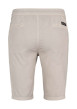 Thumbnail Short en coton beige uni avec une coupe chino et une taille élastiquée - Image 3