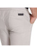 Thumbnail Short en coton beige uni avec une coupe chino et une taille élastiquée - Image 4
