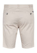 Thumbnail Short chino en coton beige uni à taille intermédiaire et à coupe regular fit - Image 2