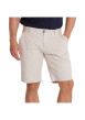 Thumbnail Short chino en coton beige uni à taille intermédiaire et à coupe regular fit - Image 4