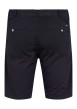 Thumbnail Short chino en coton noir uni coupe regular fit à fermeture zippée avec bouton - Image 2