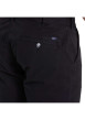 Thumbnail Short chino en coton noir uni coupe regular fit à fermeture zippée avec bouton - Image 3