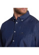 Thumbnail Chemise en coton brut unie avec une coupe droite et un col américain - Image 3
