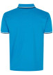 Thumbnail Polo en coton bleu uni à coupe droite un col boutonné et des manches courtes - Image 4