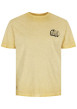 Thumbnail T-shirt en coton jaune effet chiné à col rond coupe droite avec logo