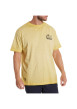 Thumbnail T-shirt en coton jaune effet chiné à col rond coupe droite avec logo - Image 4