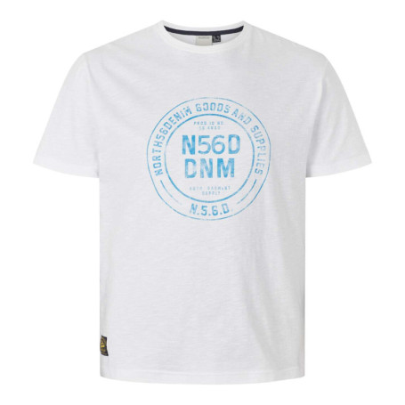 T-shirt en coton blanc uni avec une coupe...